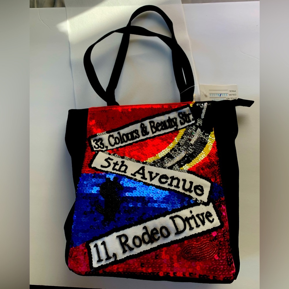 Sequin handbag, multicolored fifth Avenue fashion bag handbag purse
8” x 10”